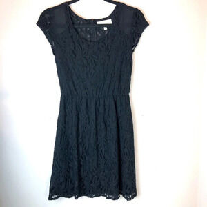 Monteau | Black Lace Fit & Flare Dress